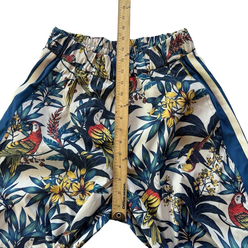 NWT Adidas X Farm Rio Premium Blue Parrot Wide Leg Pants Sample Size Small - Picture 8 of 9